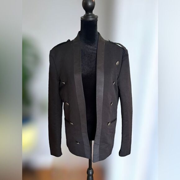 ASOS Premium Military Button Textured Blazer Suit Jacket Size 36R - Picture 14 of 16